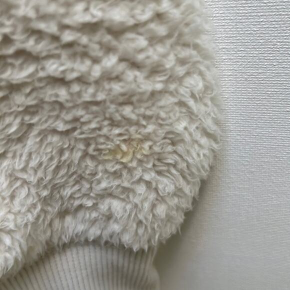 Athleta S Asana Sherpa Sweatshirt Size S Natural Relaxed Cozy - Picture 3 of 9